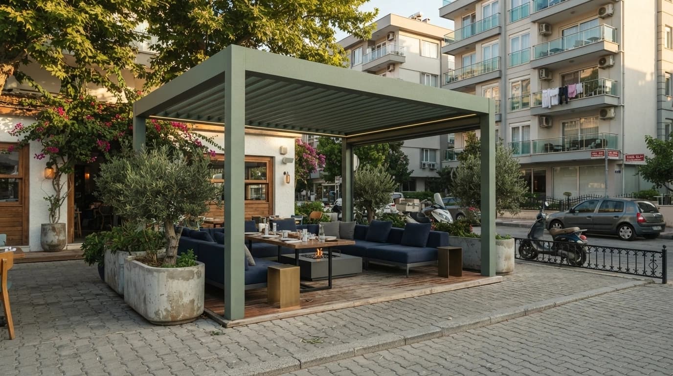 Narlıdere Rollingroof Pergola uygulaması